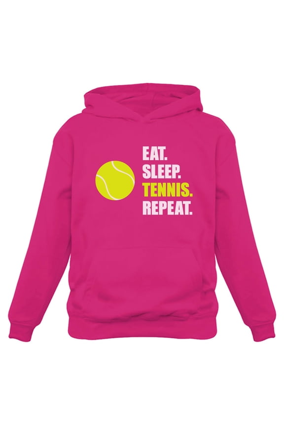 Womens Tennis Shirts Sport Eat Sleep Tennis Repeat Tennis Fans Tennis Player Cool Birthday Gift Idea for Women Hoodie
