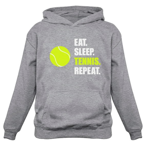 Tstars Womens Tennis Shirts Sport Eat Sleep Tennis Repeat Tennis Fans Tennis Player Cool Birthday Gift Idea for Women Hoodie