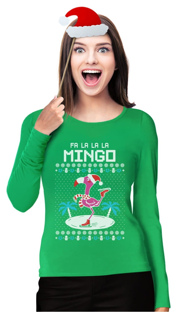 Tstars Women's Fa La La Flamingo Ugly Christmas Jamaica Ubuy