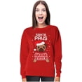thumbnail image 1 of Tstars Womens Christmas Sweatshirt Gift for Dog Lover Pug Fans Santa Paws Holiday Shirt Xmas Party, 1 of 6