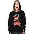 thumbnail image 1 of Tstars Womens Christmas Sweatshirt Gift for Dog Lover Pug Fans Santa Paws Holiday Shirt Xmas Party, 1 of 6