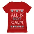 thumbnail image 1 of Tstars Womens Ugly Christmas Sweater Quarantine Christmas Shirts All Is Not Calm Christmas Gift Funny Humor Holiday Shirts Xmas Party Christmas Gifts for Her Women T Shirt Ugly Xmas Sweater, 1 of 4