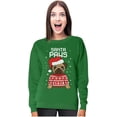 thumbnail image 1 of Tstars Womens Christmas Sweatshirt Gift for Dog Lover Pug Fans Santa Paws Holiday Shirt Xmas Party, 1 of 6