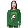 thumbnail image 1 of Tstars Womens Christmas Sweatshirt Slothy Holiday Shirt Funny Gift for Her Xmas Party Long Sleeve Tee, 1 of 5