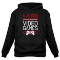 thumbnail image 1 of Tstars Womens Valentine's Day Love V Is for Video Games Sweatshirt Funny Humor Gamer Cute Gift Idea for Her Wife Women Hoodie, 1 of 5
