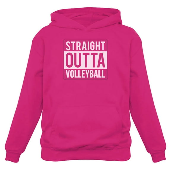 Tstars Womens Volleyball Shirt Volleyball Fans Straight Outta Volleyball Player Team Cool Sport Birthday Gift for Women Hoodie