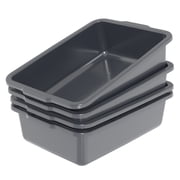Tstorage 24 Liter Large Bus Tubs Commercial, Restaurant Plastic Bus Box, 4 Packs