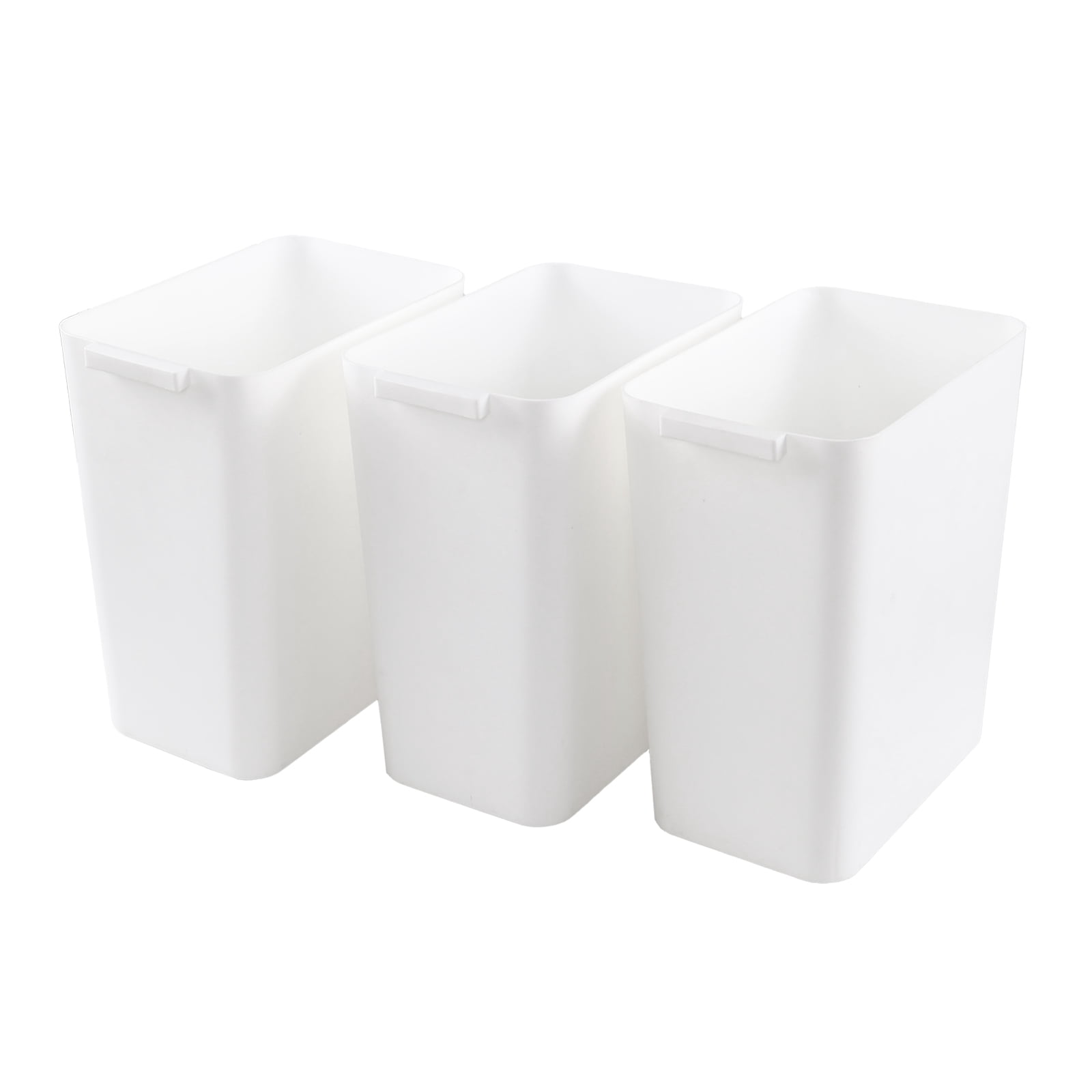 Tstorage 4.5 Gallon Deskside Plastic Wastebasket Rectangular, Open ...