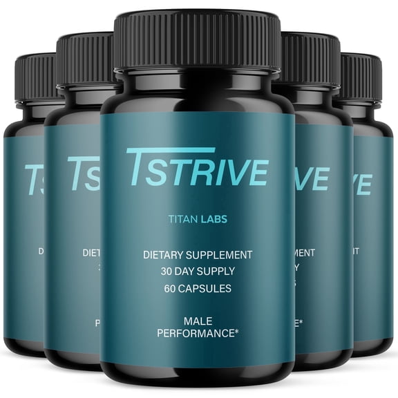 Tstrive Advanced Formula Natural Supplement Pills for Max Strength Vitamins Taken Daily 5 Month Supply 300 Capsules