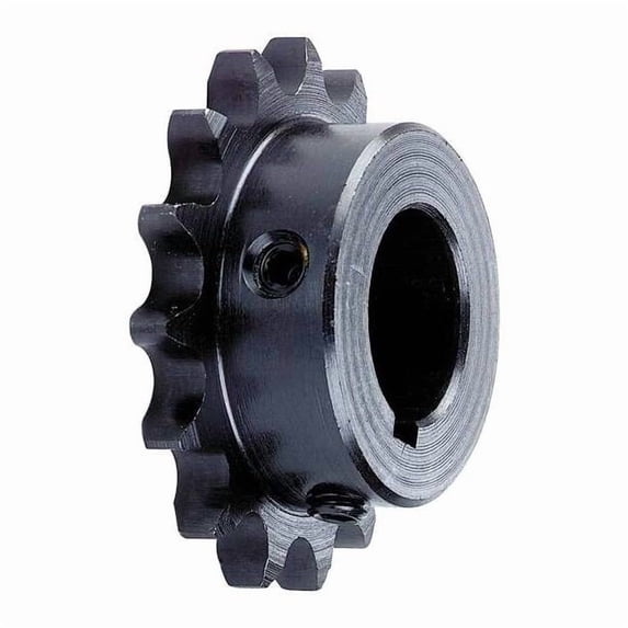 Single Strand Sprocket, Fixed, 40 Chain Size, 1 Bore Dia., 12 # of Teeth 40B12F-1