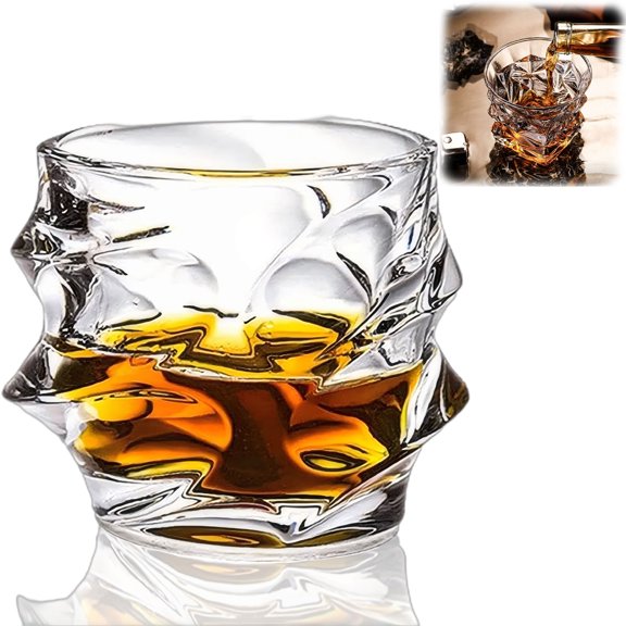 Tsuki Whiskey Glasses, Storm Japanese Crystal Whisky Glass Set, Tsuki Whiskey Set, Gifts for Father Men