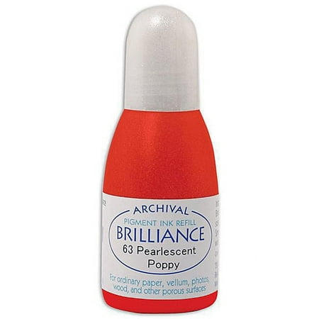 Tsukineko Brilliance Pearlescent Poppy Ink Refill
