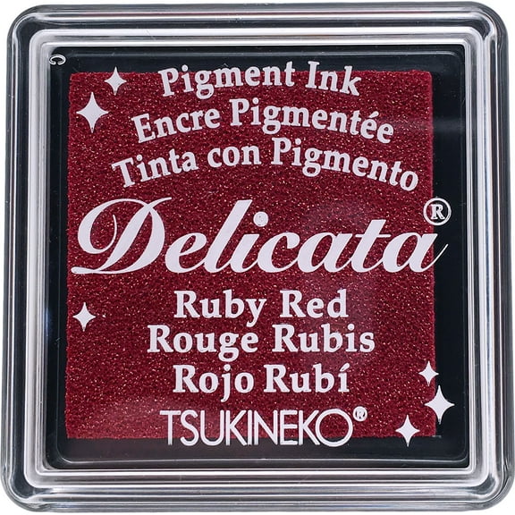 Tsukineko Delicata Pigment Ink Pad - Ruby Red / Small