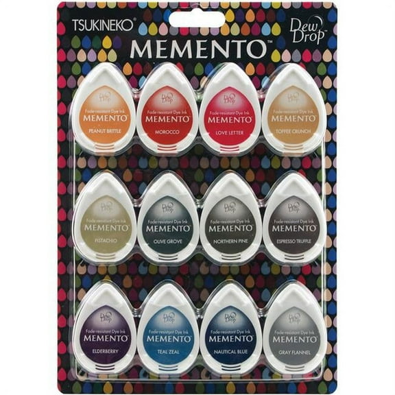 Memento Dew Drop Dye Ink Pads 12/Pkg-Snow Cones