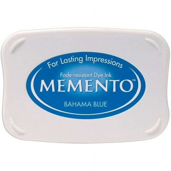 Tsukineko Memento Water-Based Ink Pad for Stamping - Bahamas Blue