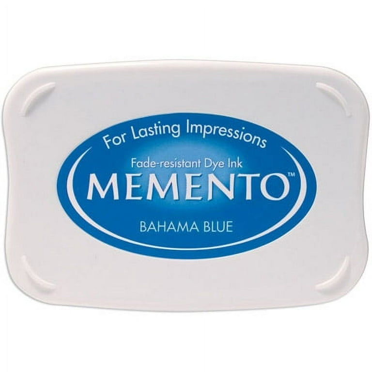 Tsukineko Memento Water-Based Ink Pad for Stamping - Bahamas Blue