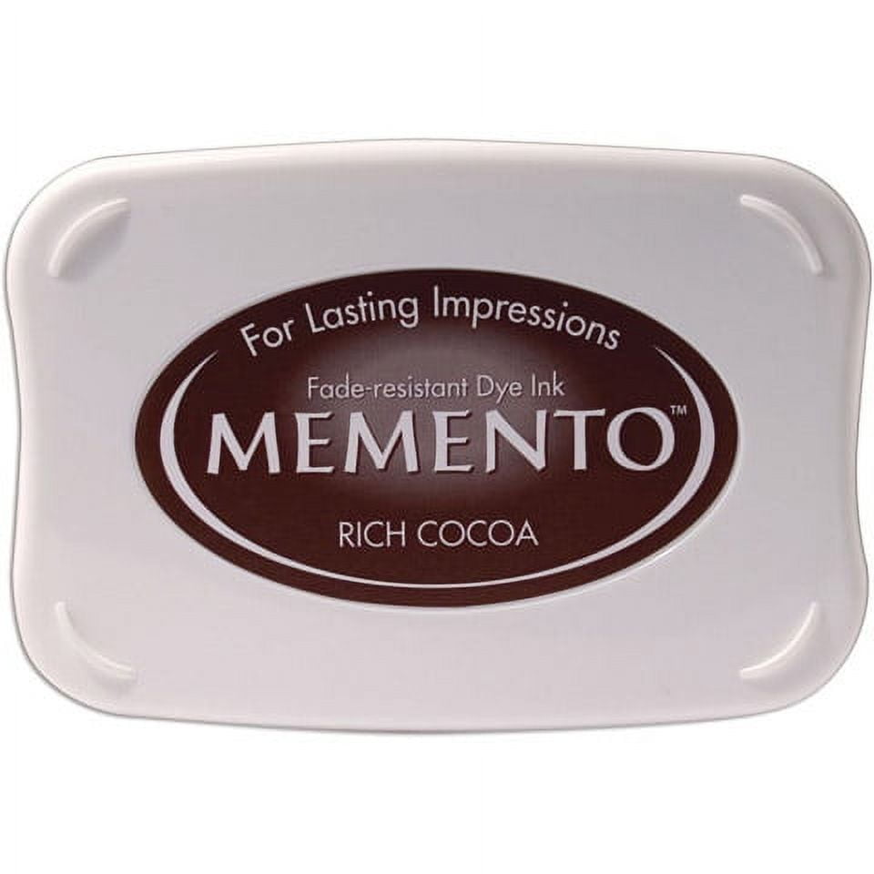 Tsukineko Memento Water-Based Ink Pad for Stamping - Rich Cocoa