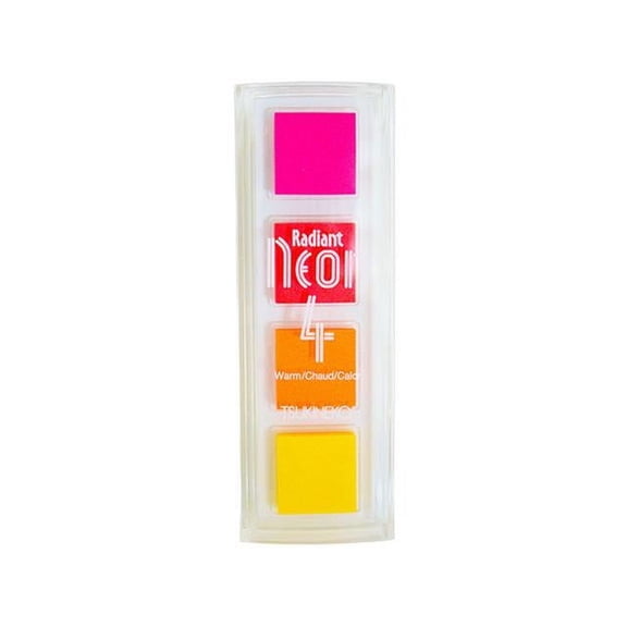 Tsukineko Radiant Neon Pigment Ink Pad Quad Warm