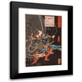 thumbnail image 1 of Tsukioka Yoshitoshi 11x14 Black Modern Framed Museum Art Print Titled - Jiang Wu (Shobu) and the Elephant (1865), 1 of 5