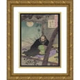 thumbnail image 1 of Tsukioka Yoshitoshi 11x14 Gold Ornate Wood Frame and Double Matted Museum Art Print Titled - Semimaru (1880), 1 of 4