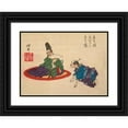 thumbnail image 1 of Tsukioka Yoshitoshi 14x11 Black Ornate Wood Framed Double Matted Museum Art Print Titled: Sorori Shinzaemon and Hideyoshi (1882), 1 of 5
