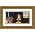 thumbnail image 1 of Tsukioka Yoshitoshi 14x9 Gold Ornate Wood Frame and Double Matted Museum Art Print Titled - Ichikawa Danjuro ​​IX as Masashibo Benkei in Kanjincho (1890), 1 of 4