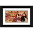 thumbnail image 1 of Tsukioka Yoshitoshi 24x14 Black Ornate Framed Double Matted Museum Art Print Titled: A Bugaku Performance at the Imperial Palace During the Doll Festival (1878), 1 of 5