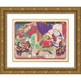 thumbnail image 1 of Tsukioka Yoshitoshi 24x19 Gold Ornate Framed and Double Matted Museum Art Print Titled - Tokugawa Ieyasu Examing the Head of Kimura Shigenari at the Battle of Osaka Castle (1875), 1 of 4