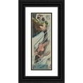 thumbnail image 1 of Tsukioka Yoshitoshi 8x14 Black Ornate Wood Framed Double Matted Museum Art Print Titled: Kintaro Seizes the Carp (1885), 1 of 5