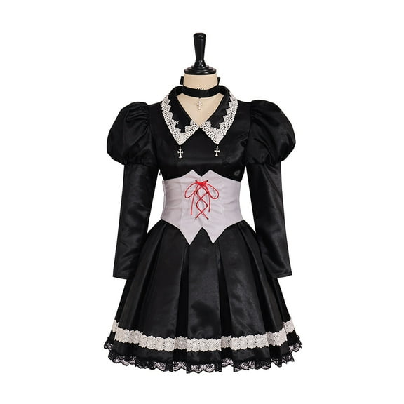 Tsukiyomi Utau Black Dress Uniform Full Set Sailor Uniform Yoru Tsukuyomi Dress Anime Outfit