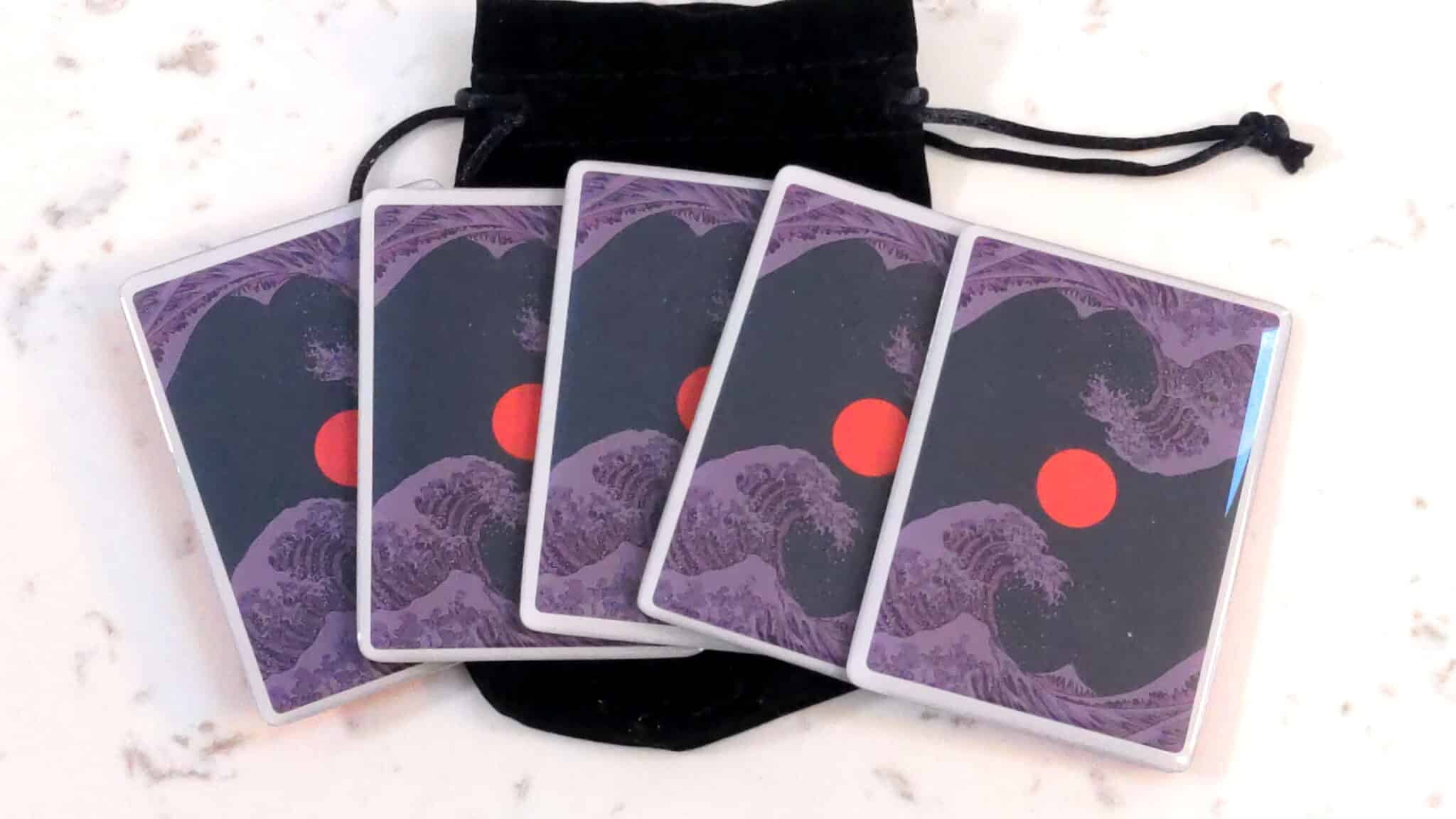 Tsukuyomi & Color Playing Cards Custom Epoxy Cardistry Trainers by @p1customs