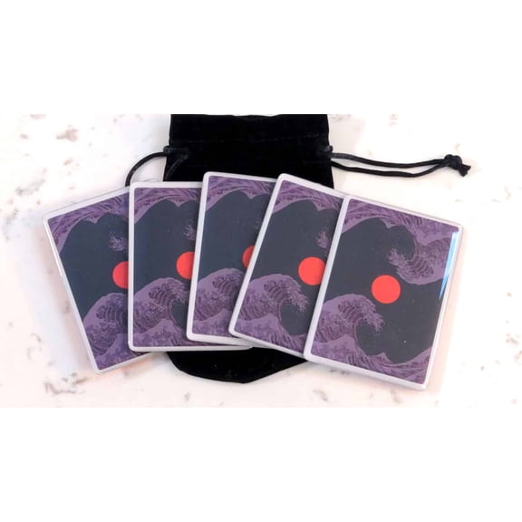 Tsukuyomi & Color Playing Cards Custom Epoxy Cardistry Trainers by @p1customs
