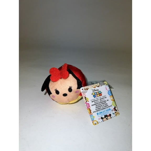 Tsum Tsum - MINNIE MOUSE Mini 3.5" Plush (BONUS 1 FUN CHOPS & 1 ZIPPER BRACELET)