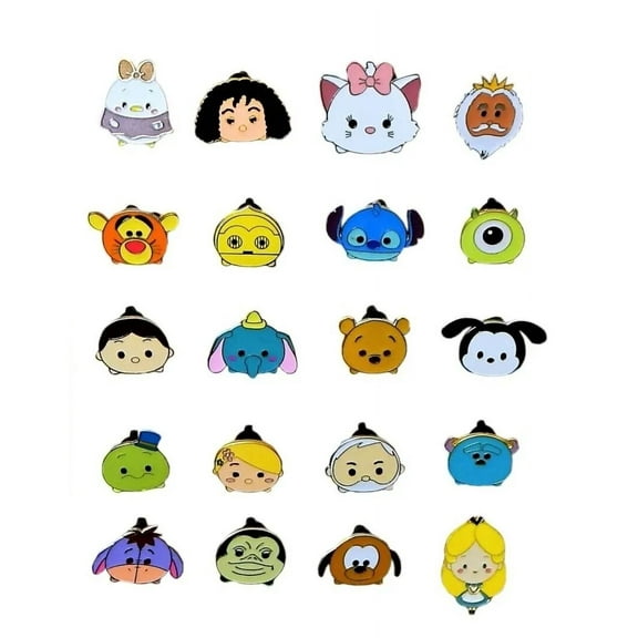 Tsum Tsum Themed 6 Disney Park Trading Pins Set ~ Randomly Assorted