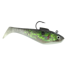 Tsunami Holographic Swim Shad Fishing Lure 3 in Black Back 3 Pack