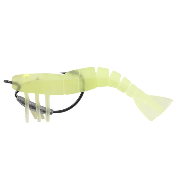 Tsunami Tough Tail Shrimp Soft Fishing Bait 3 in Glow