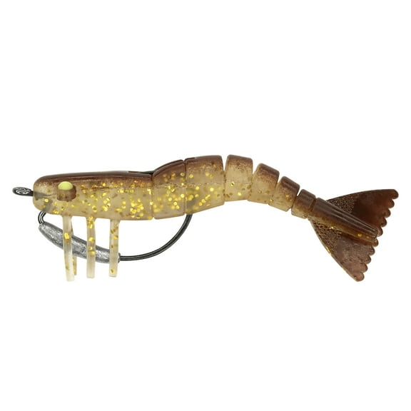 Tsunami Tough Tail Shrimp Soft Bait 3 in. Natural Brown