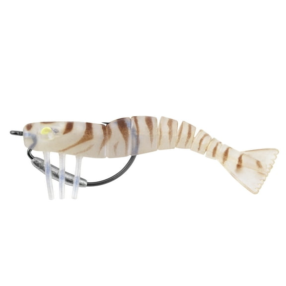 Tsunami 3" Tough Tail Shrimp Soft Bait for Fishing, Tiger