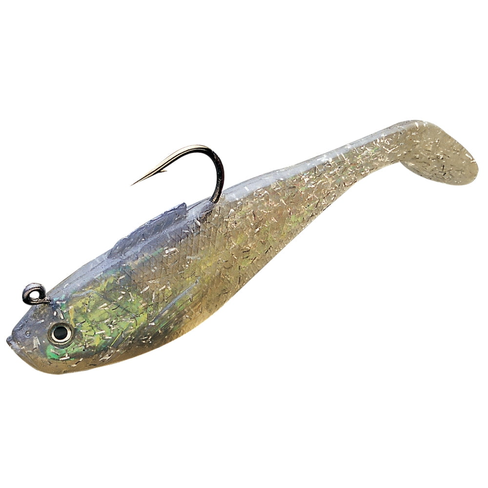 Tsunami Rigged Shad, 4" Purple Haze/Clear, 6 Pack