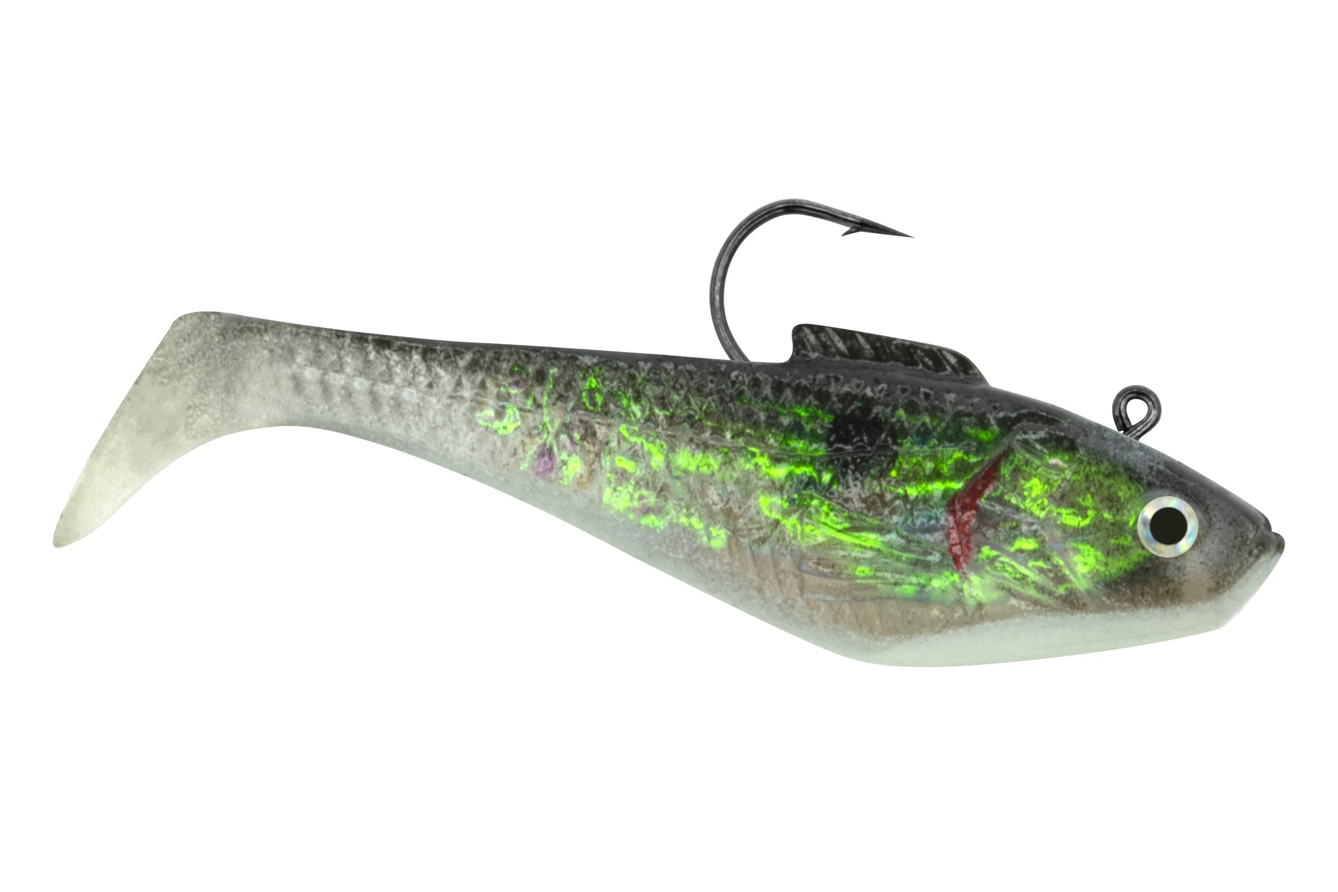 Tsunami Rigged Shad Soft Bait – 6'', 2-3/8 oz., Black Back (4-Pack)