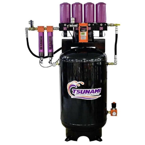 Tsunami 80CFM 80Gallon Ultra Series Regenerative Air Dryer for 20Hp Compressors