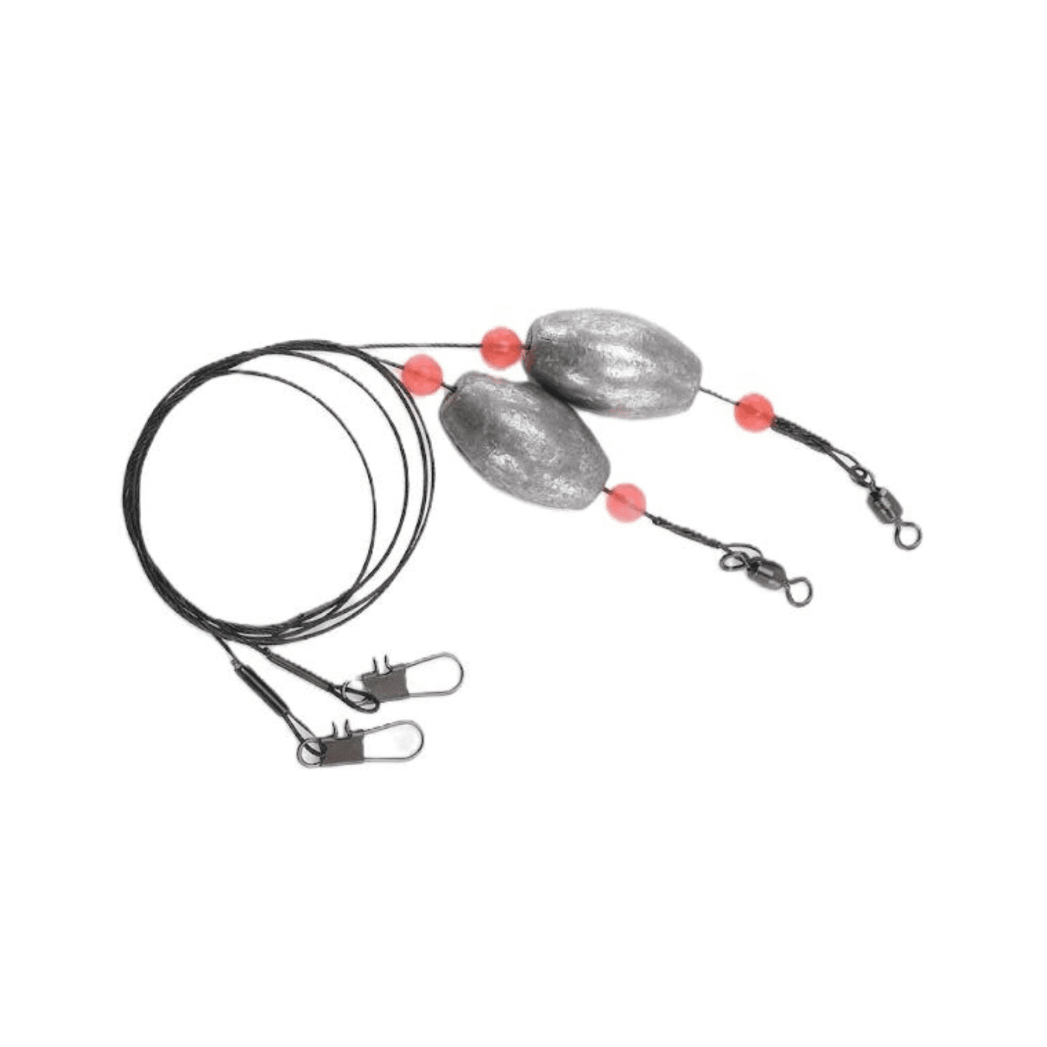 Tsunami Black Wire Egg Sinker Fishing Rig 1.5 oz. – 2 Pack