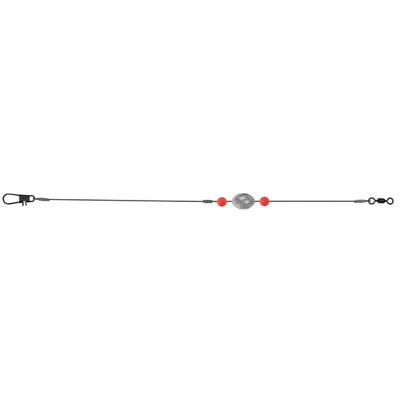 Tsunami Black Wire Egg Sinker Fishing Rig 1 oz. 2 Pack
