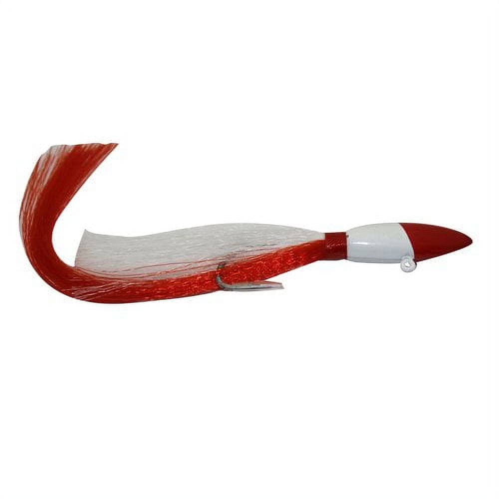 Tsunami Buster Red Tail Jig, Red Head & White Mylar, 1.5 oz