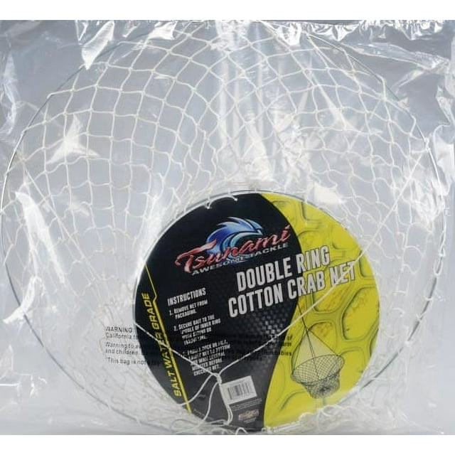 Tsunami Double Ring Cotton Crab Net, 17" x 17"
