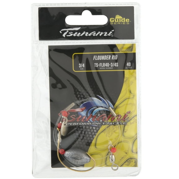 Tsunami Flounder Rig 40 lb with Silver Spinner Blade – 3/4 oz