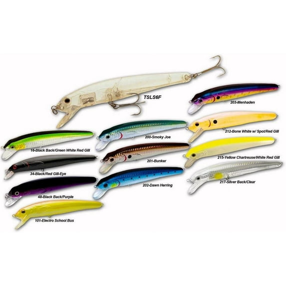 Tsunami Floating Long Stick Lure, 6", Bunker