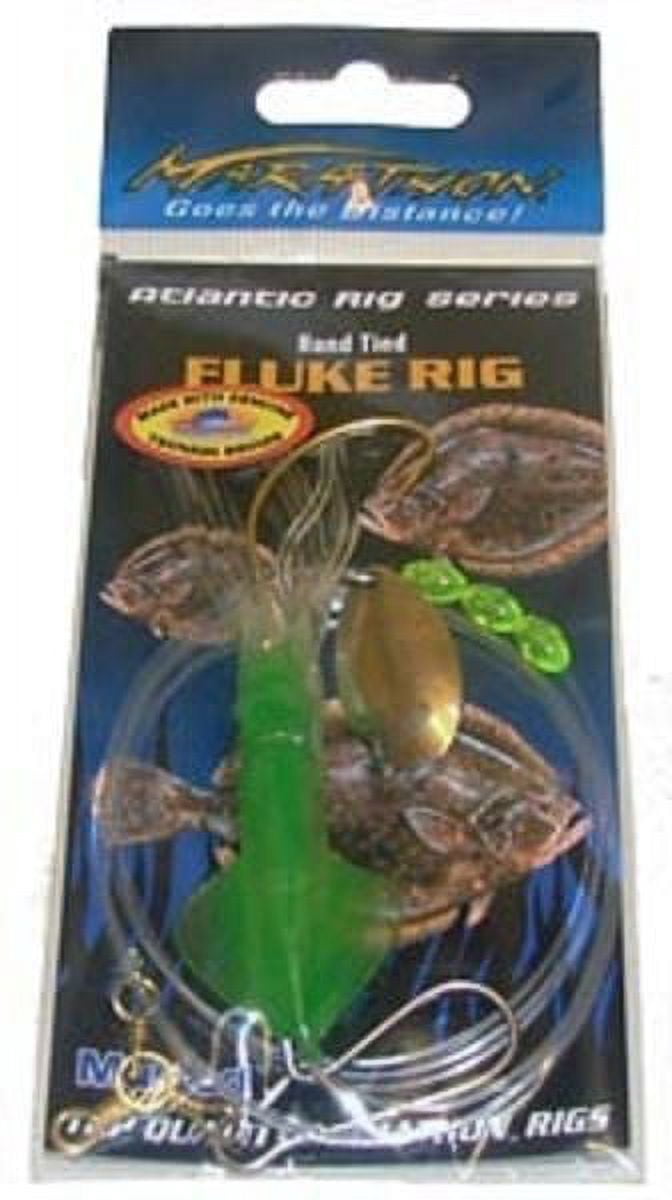 Tsunami Fluke Pro Rig Wide Gap Chartreuse Bead, 2/0