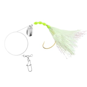 Tsunami Fluke Fishing Rig 2/0 – Chartreuse Flashabou