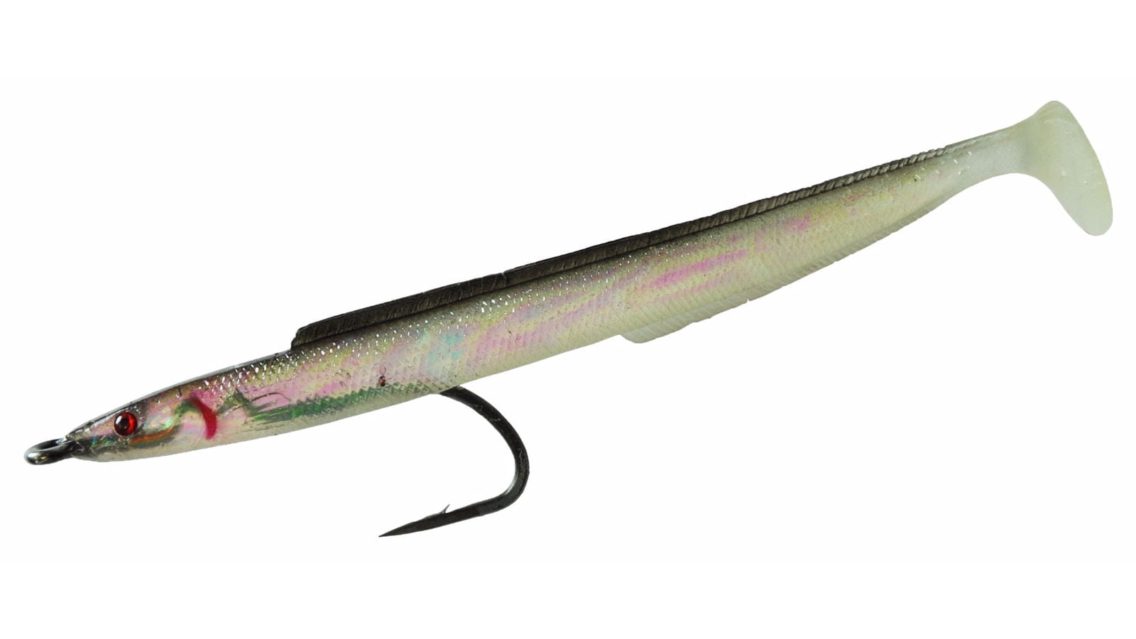 Tsunami HRSE8-2-6 Rigged Holographic Replica Sand Eel, 8, 2pk, Olive Back